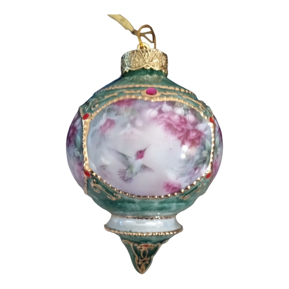 Anna's Hummingbird Christmas Ornament Bradford Exchange Lena Liu 1998 Bird Flora - Picture 10 of 12